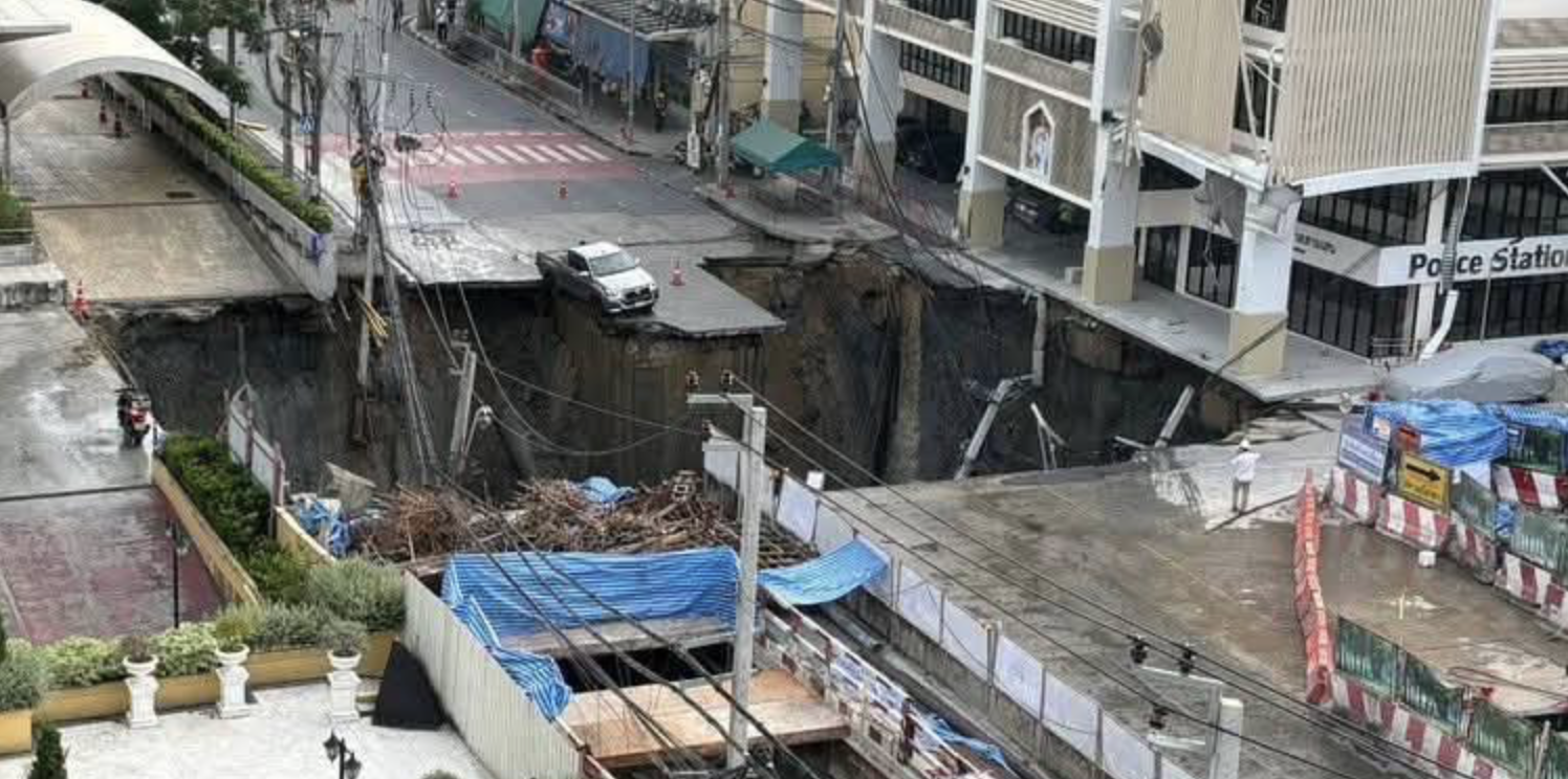 首都基建拉警報 醫院門前塌陷擴散 相關單位火速控險