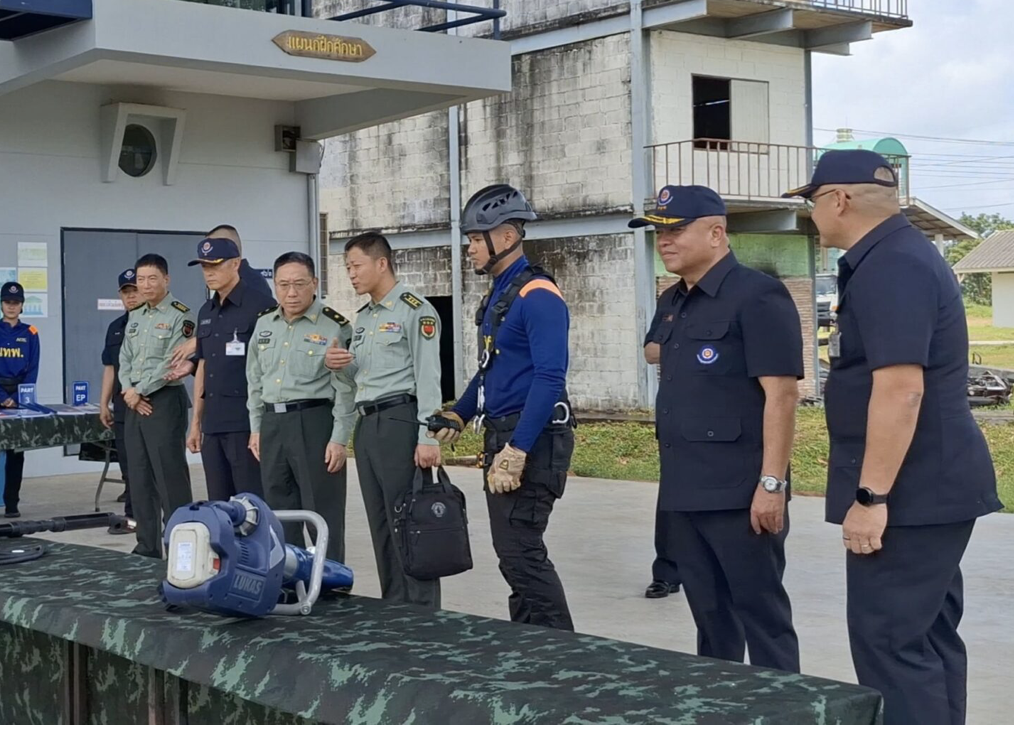 泰國軍事發展司令部接待中國武官　觀摩防災演練
