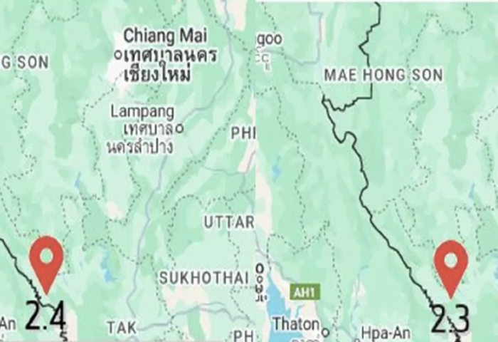 泰北連震兩日　達府小規模地震無災情