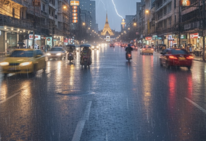 泰南強降雨再起　氣象局籲防洪積水與雷暴