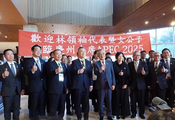 APEC領袖代表林信義抵慶州　僑胞熱烈歡迎盼促交流