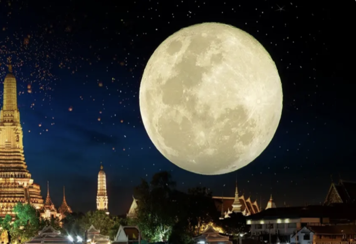 超級滿月登場　泰五地同觀