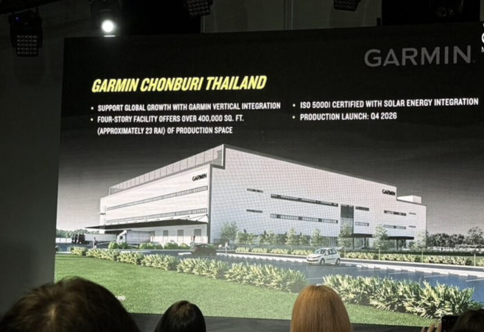 Garmin投資30億泰銖　在泰設東協首座智慧錶工廠