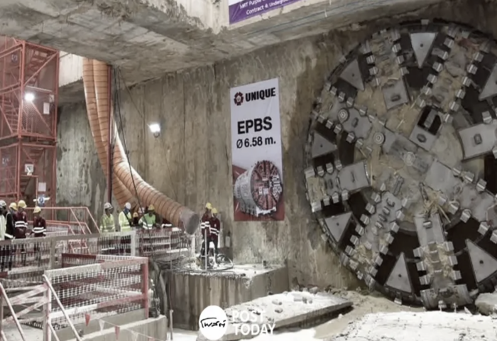 紫線南段進展　掘進機貫通沙攀普站