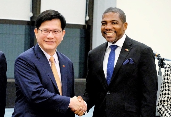 聖克里斯多福訪團抵台　總理盼加強邦誼共同成長