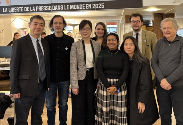 郝培芝參訪無國界記者組織　台灣獲稱許為全球榜樣