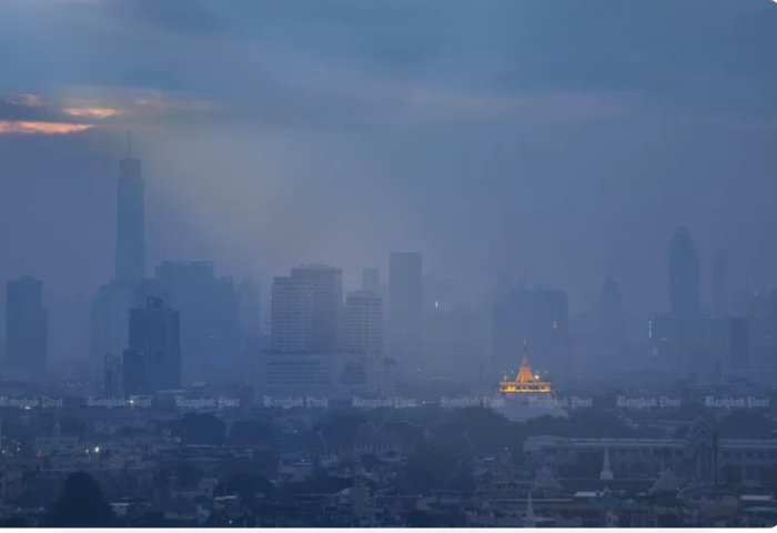曼谷霧霾再起　PM2.5達橘色警戒區