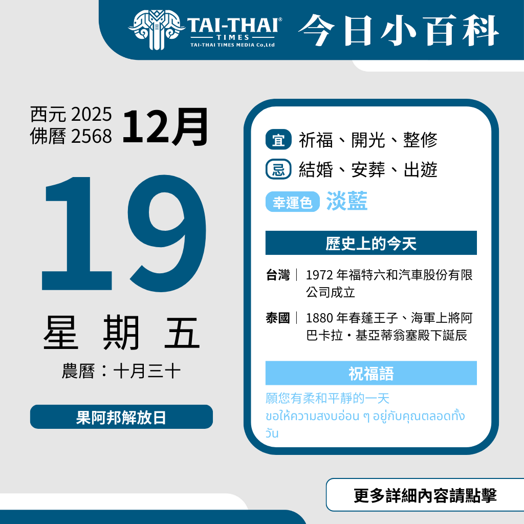 西元 2025 年 12 月 19 日（星期五）