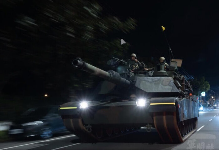 M1A2T首次戰備偵巡　行駛新竹道路演練重要目標防護