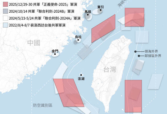 共軍宣布29日起環台軍演　30日實彈射擊