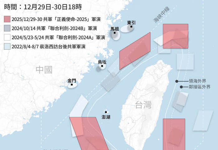 共軍環台軍演　外媒聚焦共軍針對「外部勢力」