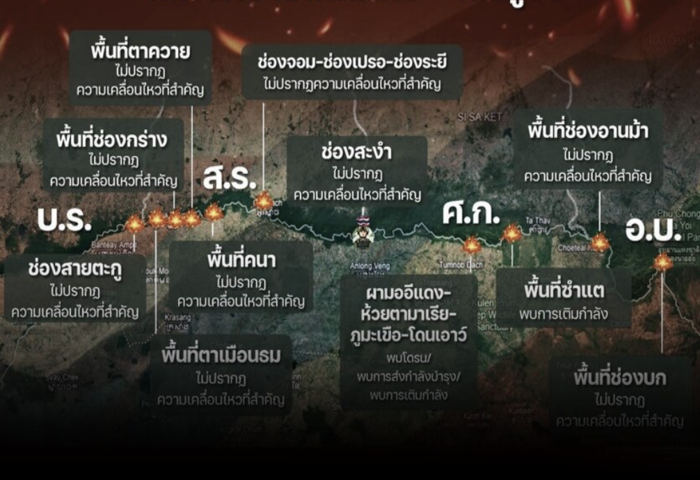 泰軍第二軍區評估邊境情勢　泰柬未交火但對方續增兵偵蒐