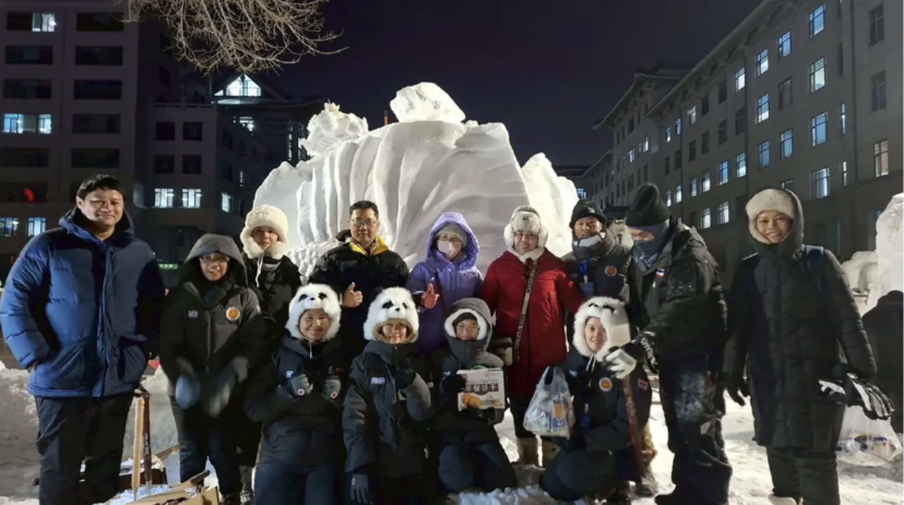 泰國學子揚威哈爾濱　雪雕賽奪世界冠軍