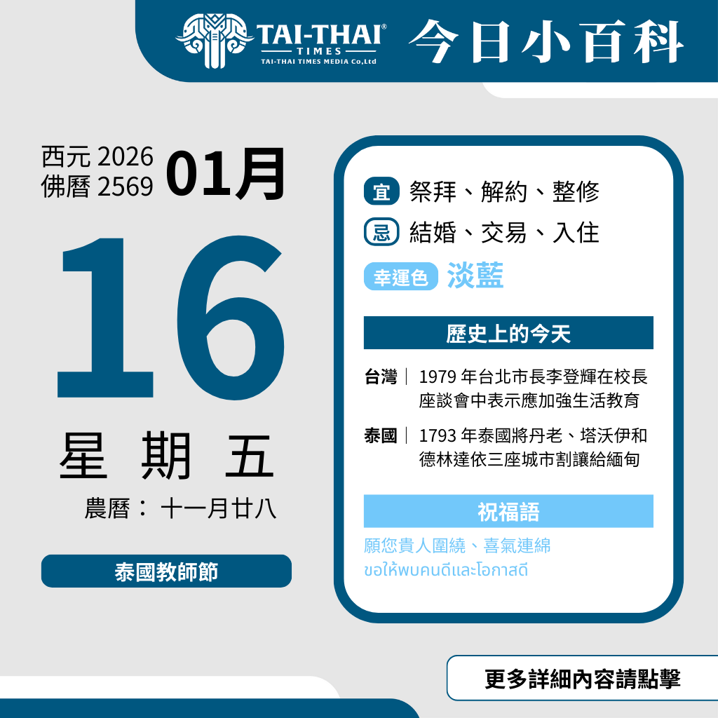 西元 2026 年 01 月 16 日（星期五）