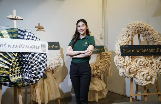 織布機聲又響起　原胚布變喪禮花圈  