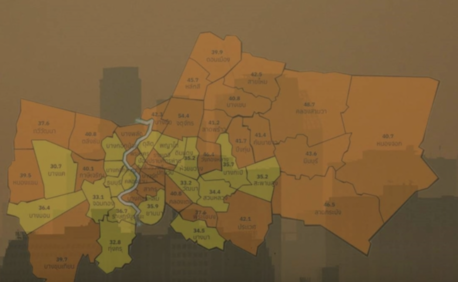 曼谷PM2.5超標　巴吞旺區污染最重