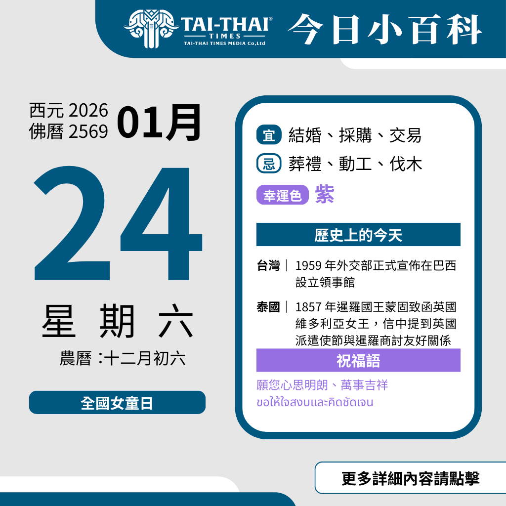 西元 2026 年 01 月 24 日（星期六）