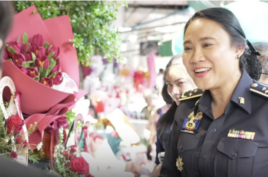 曼谷花市買氣旺　情人節價格平穩