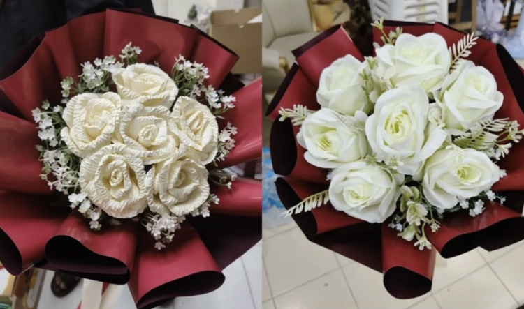 情人節送「喪禮花」？合艾男收白玫瑰花束嚇傻