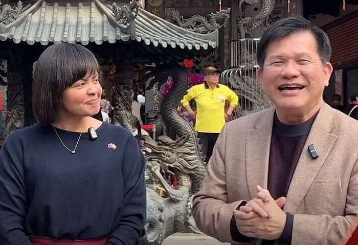 大年初三　林佳龍揪貝里斯大使訪樂成宮拜月老