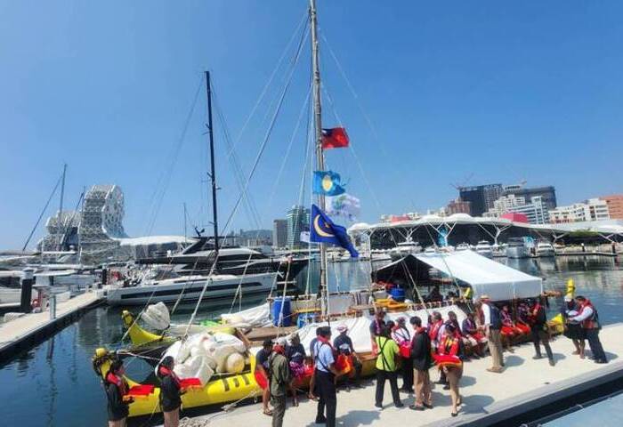 帛琉傳統帆船壯舉感動人心　海委會高雄港盛大迎船