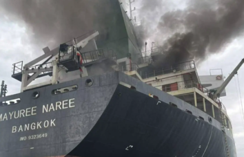 荷莫茲火燒泰貨輪    英升海事安全警戒
