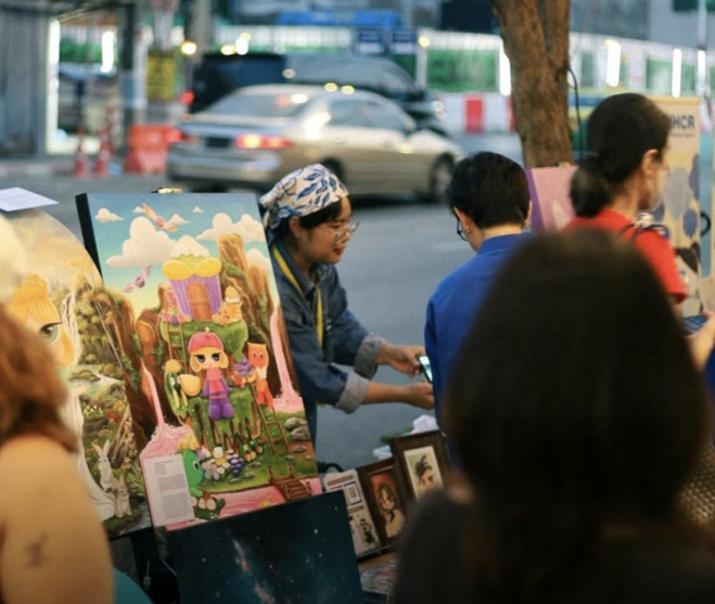 曼谷藝術市集登場　昭披耶河畔展創作
