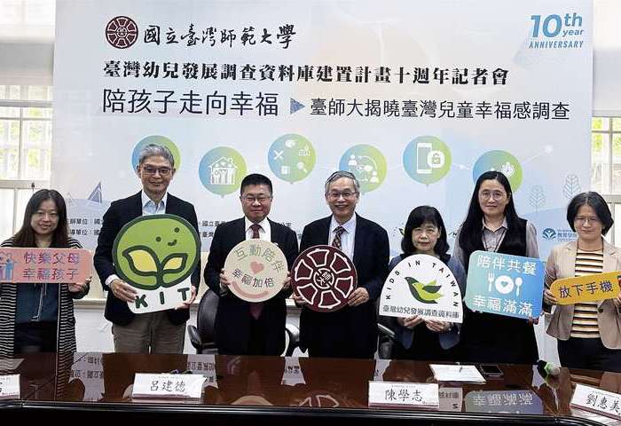 台灣兒童幸福感10年調查　台師大：整體呈高幸福感