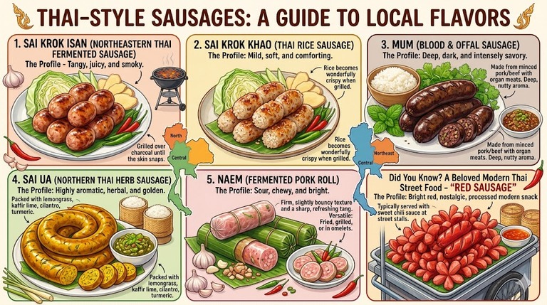 鹽米發酵肉鹹酸甜　泰式香腸風味百變