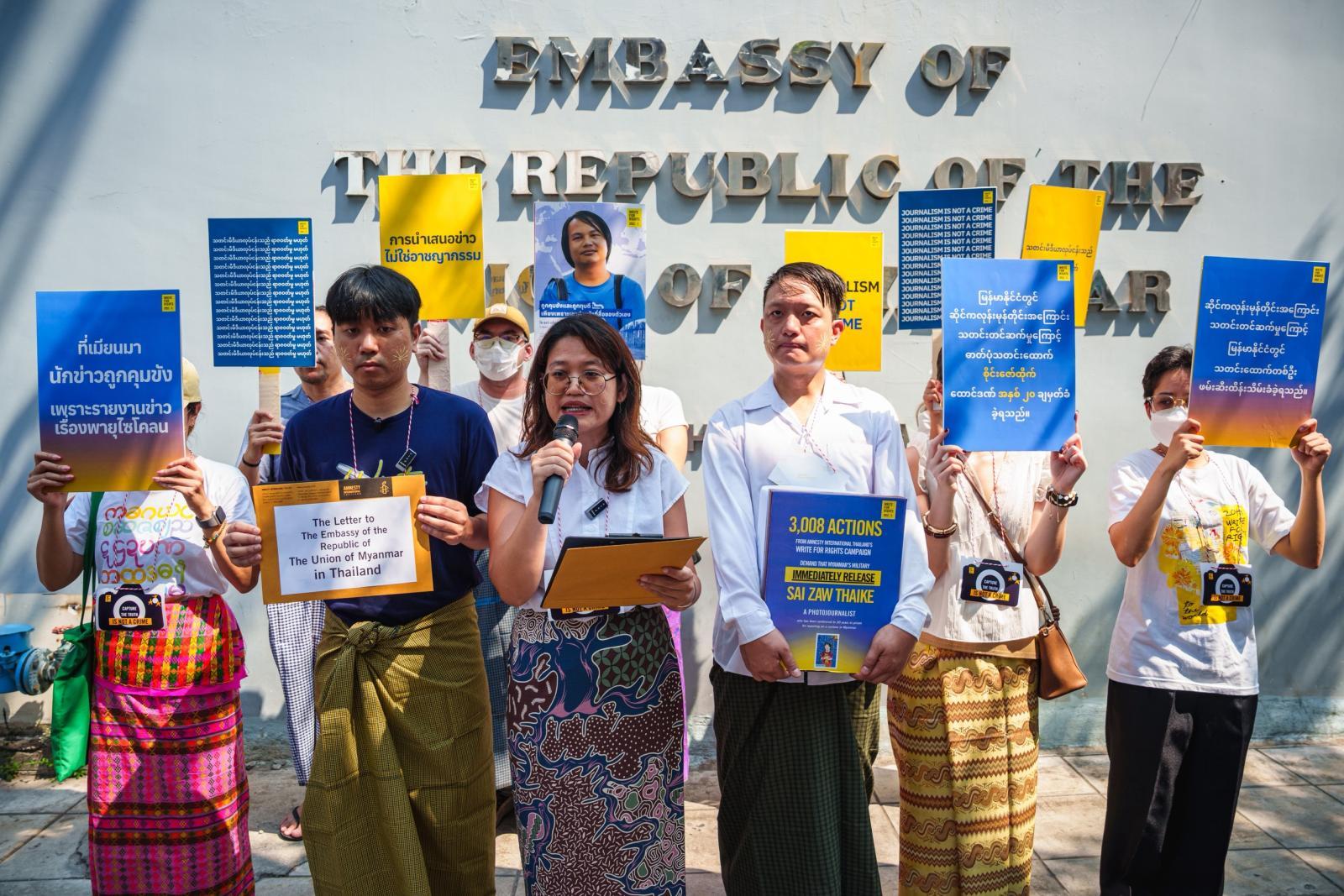 國際特赦遞交請願　籲釋放緬甸攝影記者