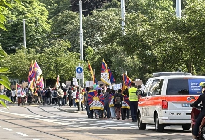 反中國民族團結法跨國鎮壓　瑞士民團上街抗議