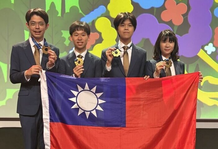 國際生物奧林匹亞競賽　台生獲4金國際排名第1