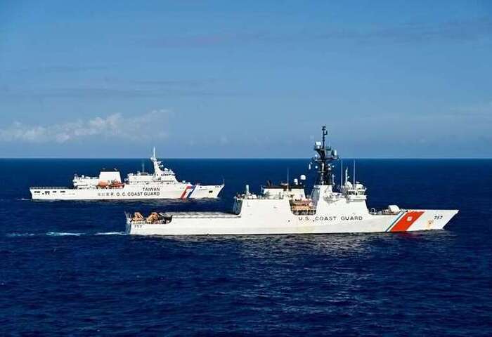 AIT公開台美主力海巡艦艇編隊航行　協調海事目標